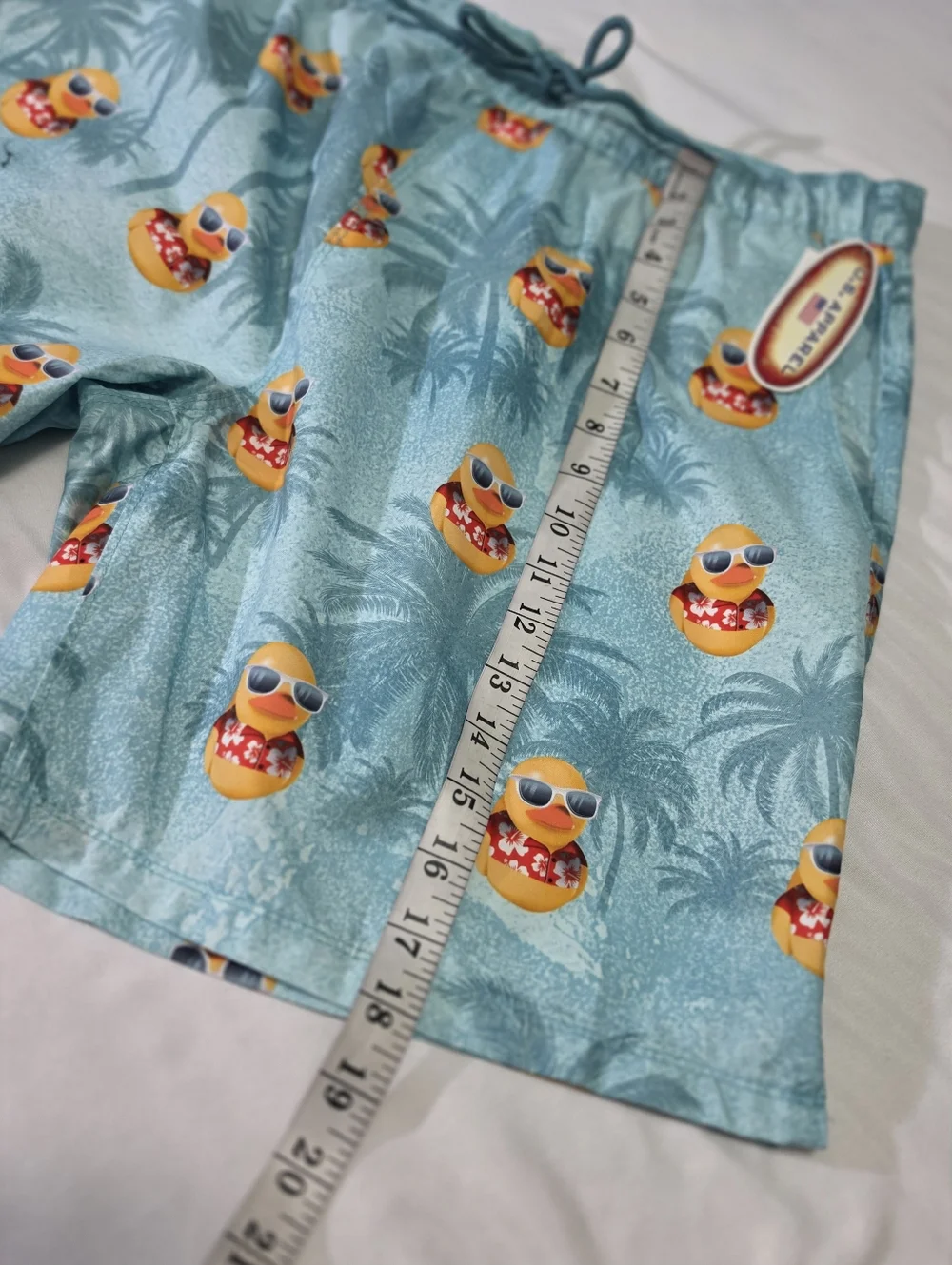U S Apparal Men's Rubber Duckie Swim‎ Trunks NWT Size Large